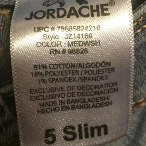 Girls size 5 slim jordache bootcut jeans - Picture 5 of 6
